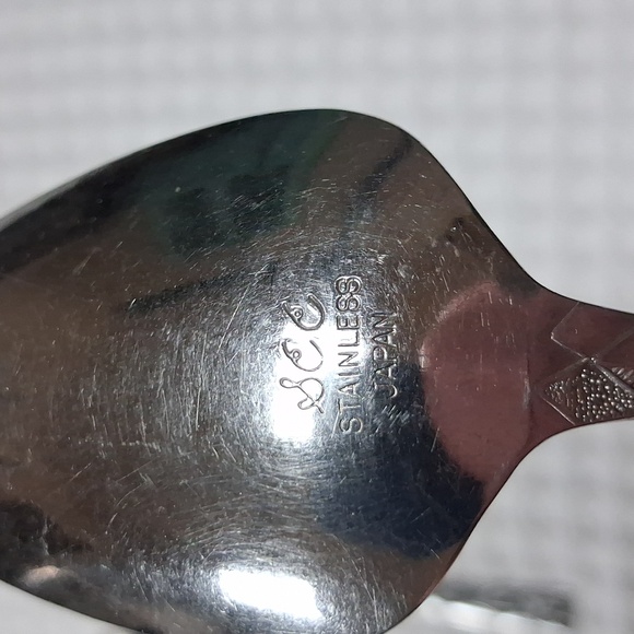 Vintage MCM Towle SCC Aquarius Stainless Flatware Set 4 Tablespoons 4 Teaspoons - Picture 5 of 5